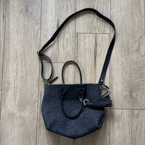 Graf Lantz Bedford Merino Wool Satchel Gray Purse Bag with Dust Bag